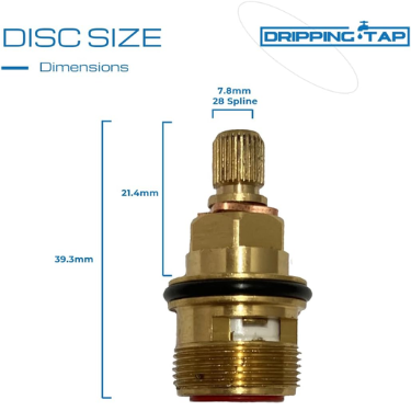 TC55 - Tap Cartridge 1/2" 7.8mm x 28 Spline, 39.3mm - Dripping Tap