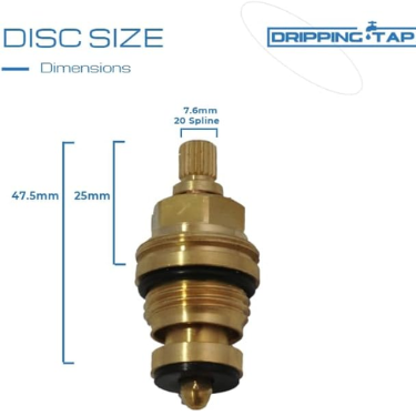 GC5 - 1/2", 20 Teeth 7.6mm Spline - 47.5cm total - Dripping Tap