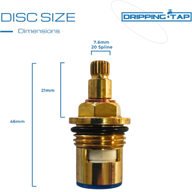 TC71- Tap Cartridge, 1/2" 7.6mm x 20 Spline, 46mm Total Length