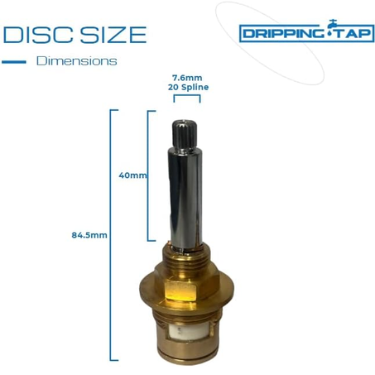 SC210- Shower/Bath Cartridge  3/4" 7.6mm x 20 Spline, 40mm spline length, 84.5mm Total Length