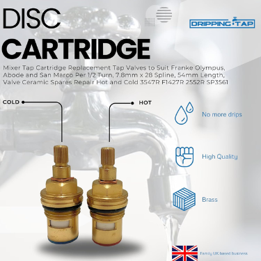 TC30 - Tap Cartridge 1/2" 7.8mm x 28 Spline, 54mm Length - Dripping Tap