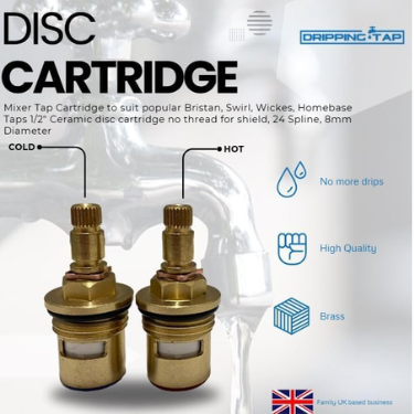 TC17- Tap Cartridge 1/2" 24 Spline x 8mm Spline, 49mm Total Cartridge