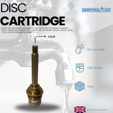 SC125 - Shower Cartridge 3/4"  61mm spline length, Total Cartridge Length 100mm - 20 Spline count, 7.6mm