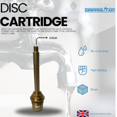 SC110 - Shower Cartridge 3/4"  81mm Spline length, Total Cartridge Length 121mm, 7.6mm x 20 spline count